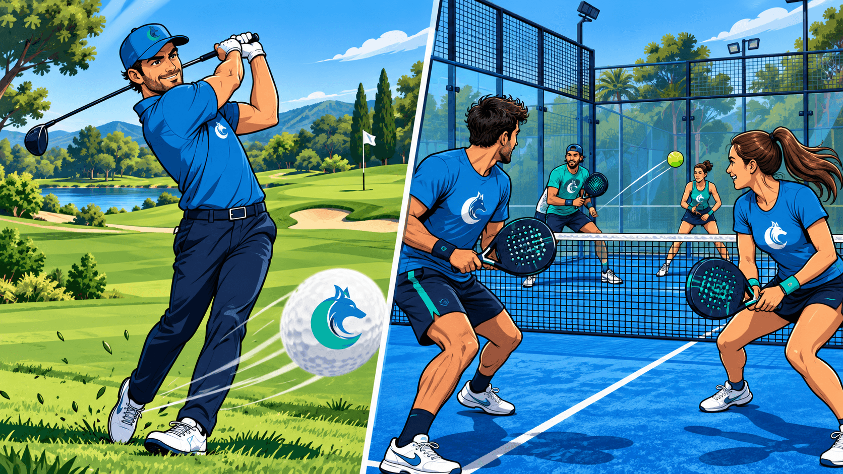 floWolf on the golf course and the padel court